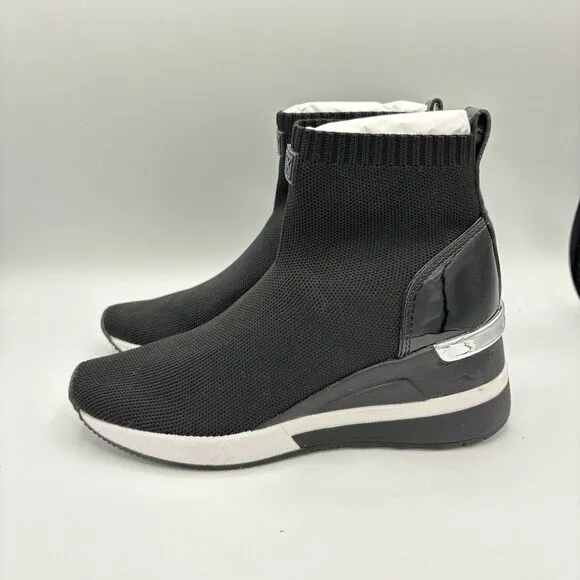 MICHAEL KORS SKYLER BOOTIE Women's 5.5 stretch shoes Sneaker Black New