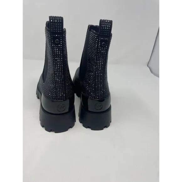 Michael Kors Women's Rhinestone-embellished Chelsea Boots Black Size 7