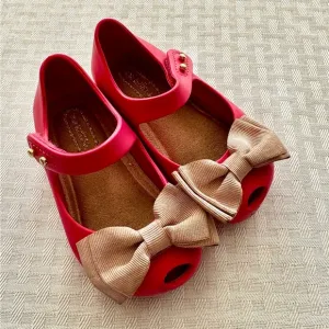 Mini Melissa Ultragirl Bow Jelly Shoes – Hot Pink, Size 6 Toddler