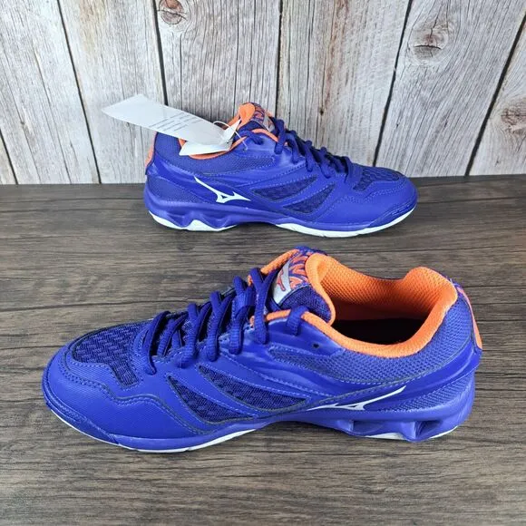 Mizuno Thunder Blade Volleyball Sneaker Youth Men's Sz 5.5 Blue Orange NWT