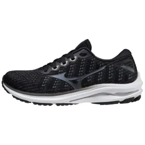 Mizuno Wave Rider 25 Running Shoes WaveKnit Lace Up Mesh Athletic Black 12