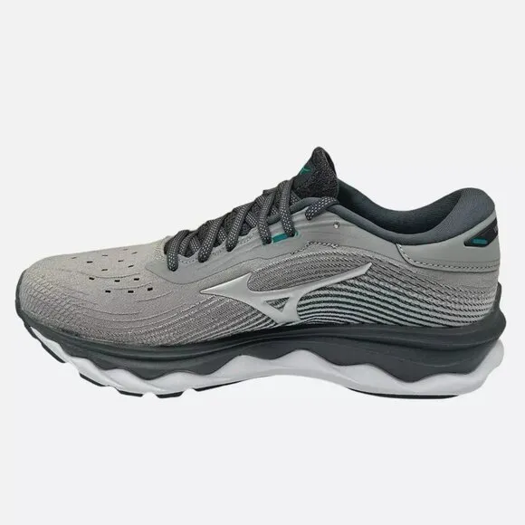 Mizuno Wave Sky 5 Women's Running Shoes Size 7.5 Gray/Aqua Removable Insoles