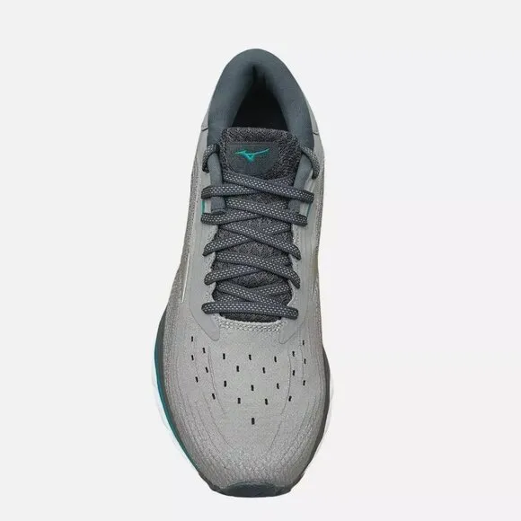 Mizuno Wave Sky 5 Women's Running Shoes Size 7.5 Gray/Aqua Removable Insoles