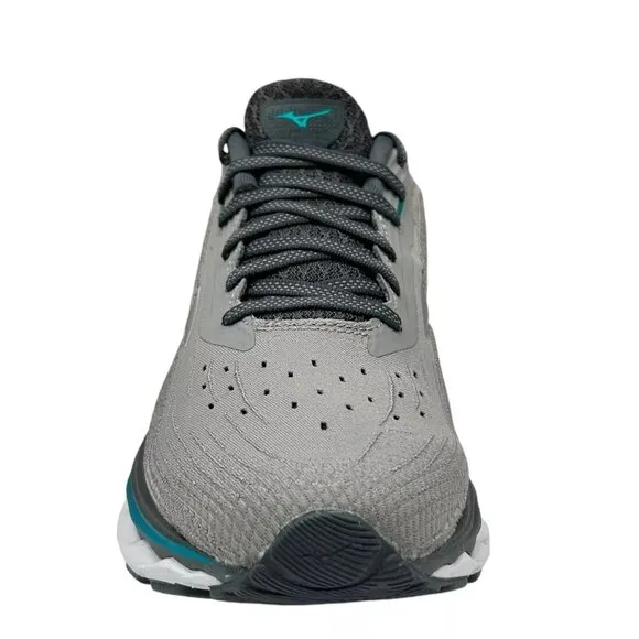 Mizuno Wave Sky 5 Women's Running Shoes Size 7.5 Gray/Aqua Removable Insoles