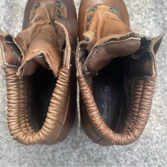 Monte Rosa Brown Hiking/Mountain Boots with Red Laces 10.5
