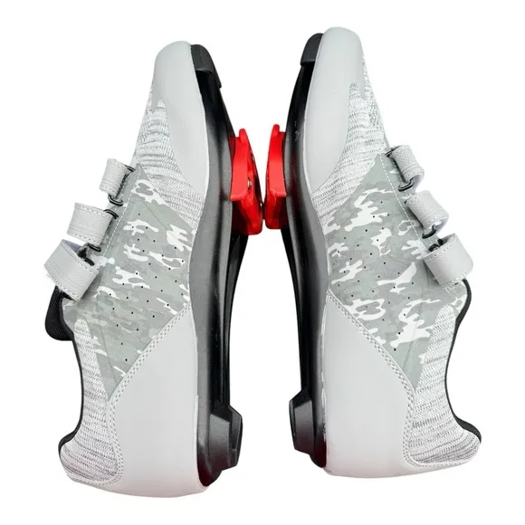 MTB Cycling Shoes  Gray Camo Bike Shoes Delta Clip SPD Compatable Sz
