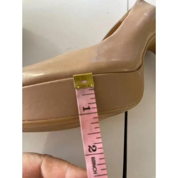 Naturalizer Camilla Tan Leather Platform Comfort Heels Shoes Sz 8.5M NEW