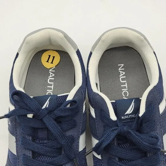 Nautica Outfall Mens Shoes Size 11 Navy Blue White Gray Casual Breathable