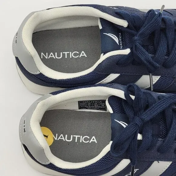 Nautica Outfall Mens Shoes Size 11 Navy Blue White Gray Casual Breathable