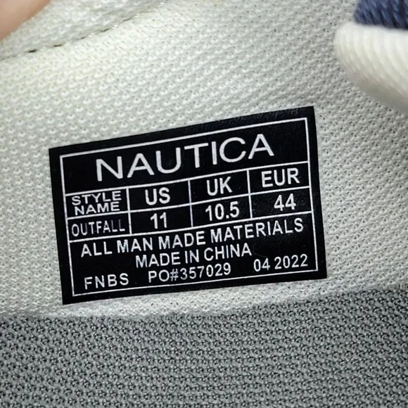 Nautica Outfall Mens Shoes Size 11 Navy Blue White Gray Casual Breathable