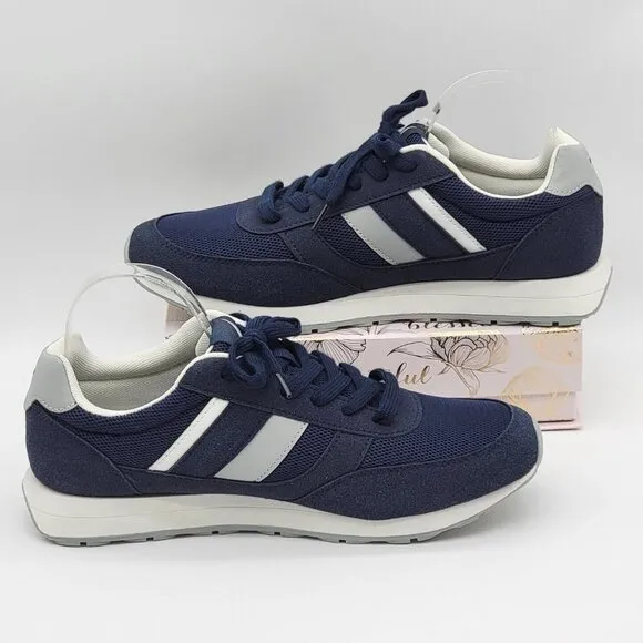 Nautica Outfall Mens Shoes Size 11 Navy Blue White Gray Casual Breathable
