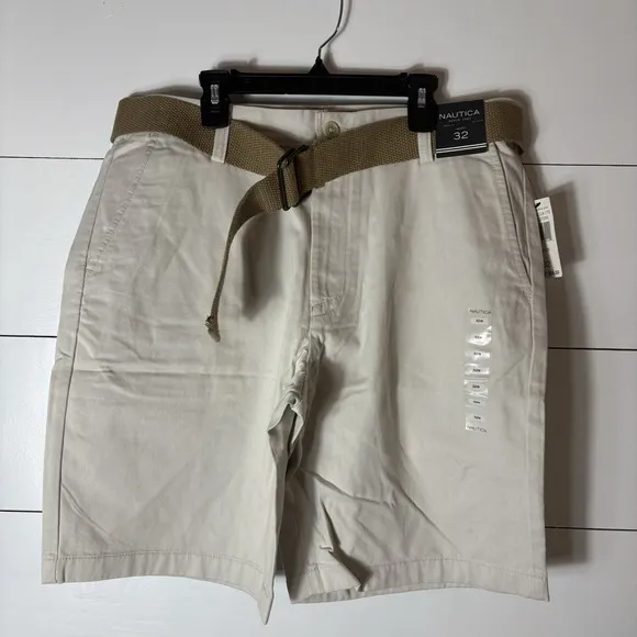 Nautica Shorts Bundle Mens 32W 100% Cotton Breathable Lightweight Chino Preppy
