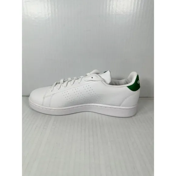 NEW Adidas Advantage White Green Mens Athletic Low Top Shoes Size 10 GZ5300