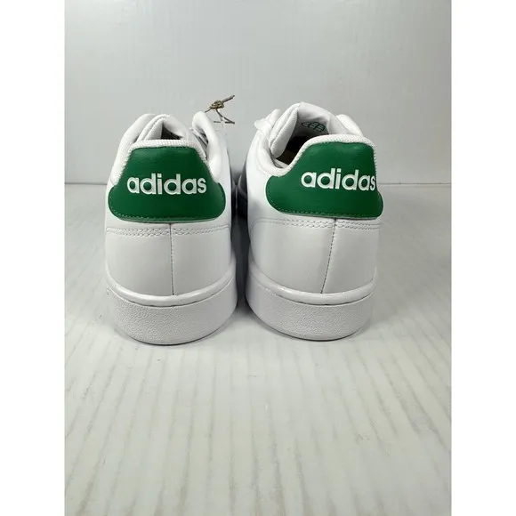 NEW Adidas Advantage White Green Mens Athletic Low Top Shoes Size 10 GZ5300