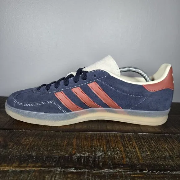 NEW Adidas Gazelle Indoor Mens Size 10.5 Low Top Shoes Sneaker Suede Blue JH5404