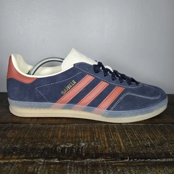 NEW Adidas Gazelle Indoor Mens Size 10.5 Low Top Shoes Sneaker Suede Blue JH5404