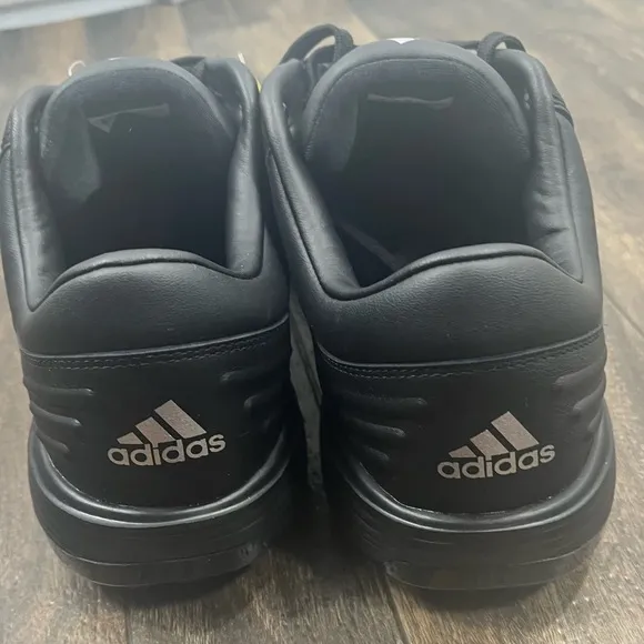 NEW ADIDAS Mens 360 Bounce II Spiked Golf Shoes - Black/Silver, Size 9.5