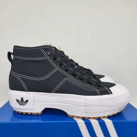 New Adidas Nizza Trek 'Black White' Women's Sneaker Shoes Size 8