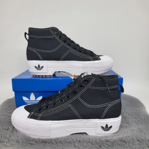 New Adidas Nizza Trek 'Black White' Women's Sneaker Shoes Size 8