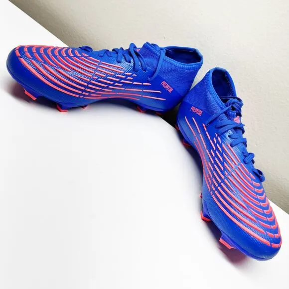 NEW Adidas Predator Edge .2 FG Blue Soccer Football Cleats Shoes Mens Size 11.5