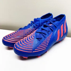 NEW Adidas Predator Edge .2 FG Blue Soccer Football Cleats Shoes Mens Size 11.5