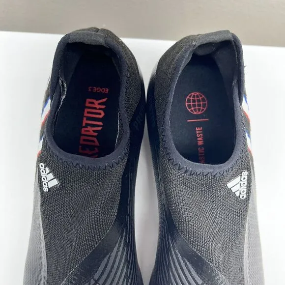 NEW Adidas Predator Edge .3 Laceless FG Soccer Cleats Black Shoes Mens Sz 6.5