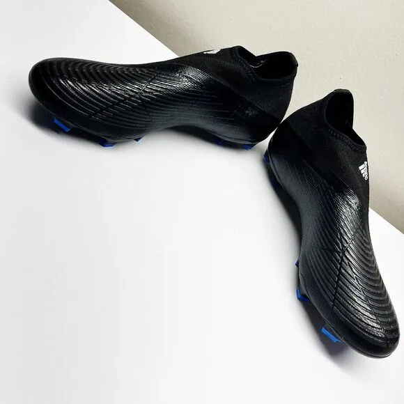 NEW Adidas Predator Edge .3 Laceless FG Soccer Cleats Black Shoes Mens Sz 6.5