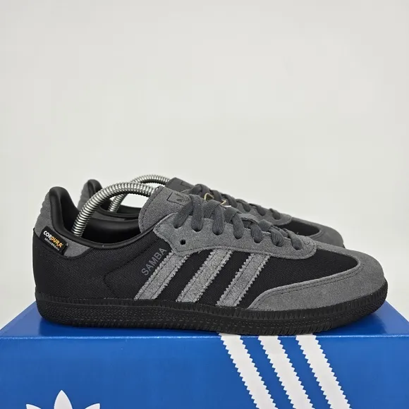 New adidas Samba OG Core Black Grey Cordura Men's Shoes Size 7.5