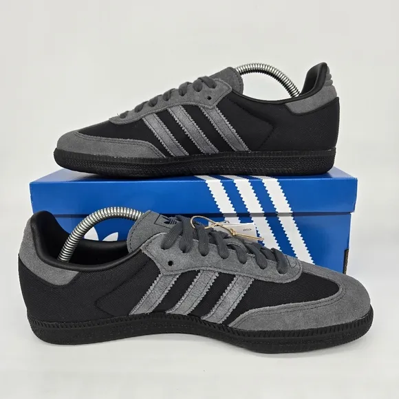 New adidas Samba OG Core Black Grey Cordura Men's Shoes Size 7.5