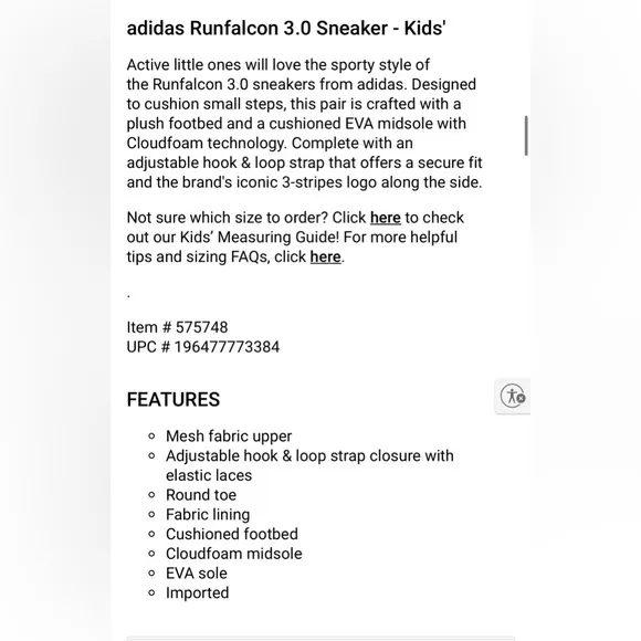 New Adidas Shoes Size 1 Kids Runfalcon 3.0 Pink and Black Floral Sneakers 🖤🩷🖤