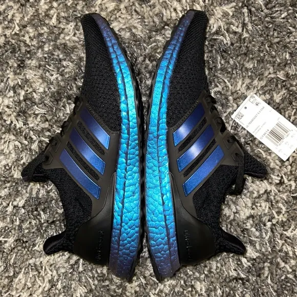 New ADIDAS UltraBoost DNA 5.0 Running Shoes in Black Metallic Blue