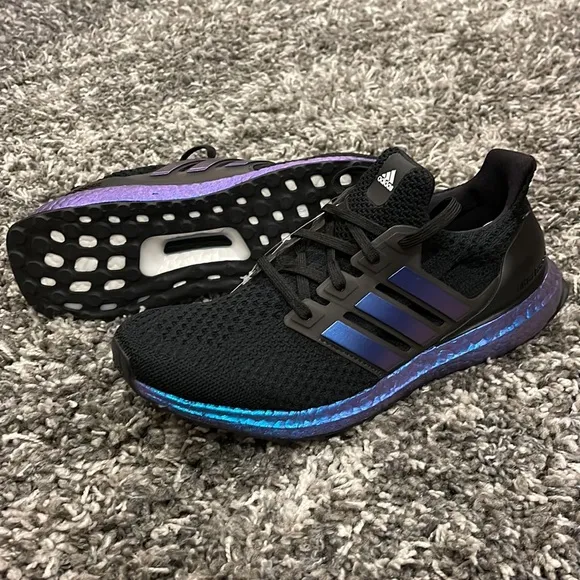 New ADIDAS UltraBoost DNA 5.0 Running Shoes in Black Metallic Blue
