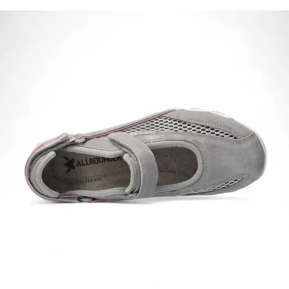 NEW ALLROUNDER women's niro mary jane flat shoes in grey