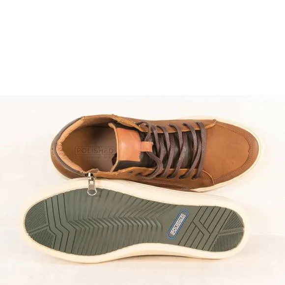 NEW ANATOMIC men campinas sneakers in distressed cognac