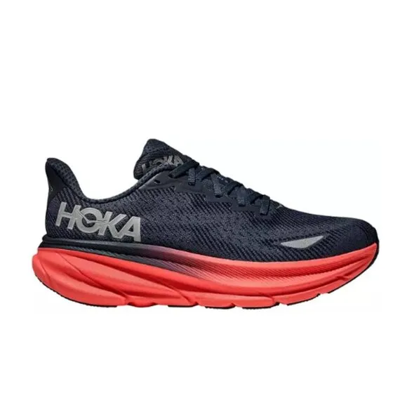 New Arrivals! GTX Running Shoes (Navy/Red) Women's Clifton 9 - Waterproof
