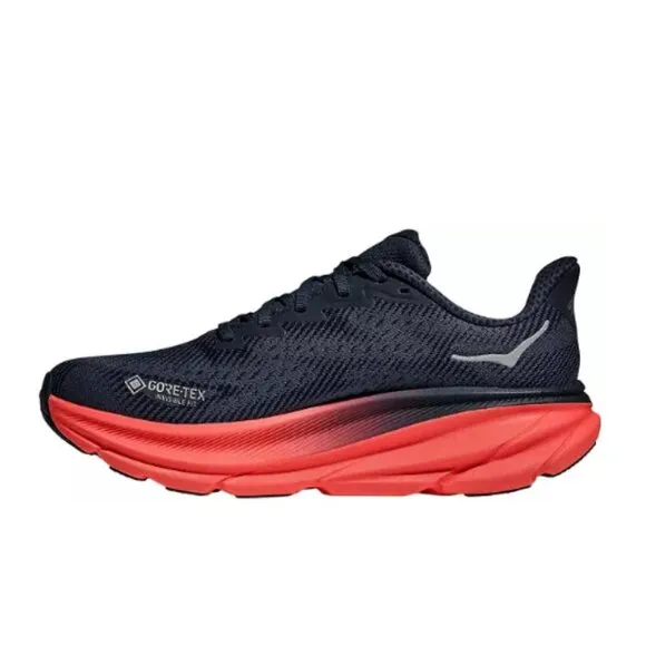 New Arrivals! GTX Running Shoes (Navy/Red) Women's Clifton 9 - Waterproof