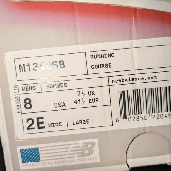New Balance 1340 V2 Running Shoes Sneakers Mens Size 8 Made in USA