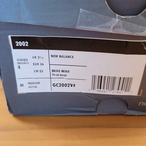 New Balance 2002R Big Kid 'Moonbeam Frappe' Big Kids Sz 4 GC2002VF