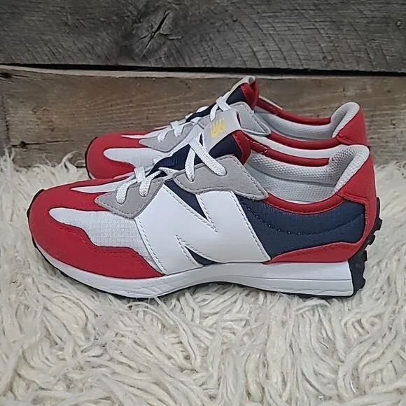 New Balance 327 Boys SZ 3 Team Red Natural Indigo PS327SR