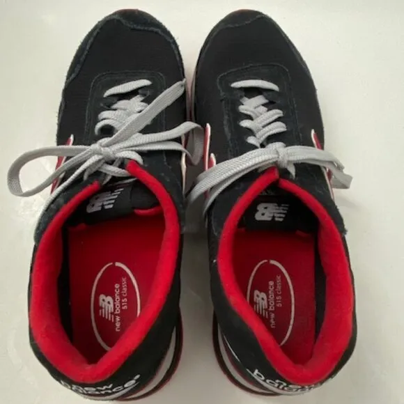 NEW BALANCE 515 Classic Low Top Black/Red Sneakers Running Shoes 11.5