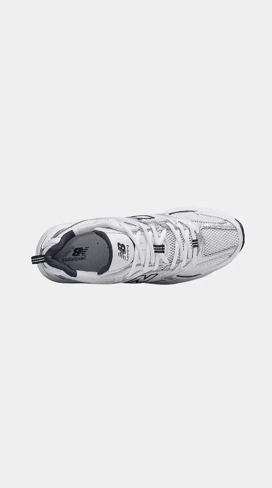 NEW BALANCE 530 Retro Running Shoes - White w/ Natural Indigo