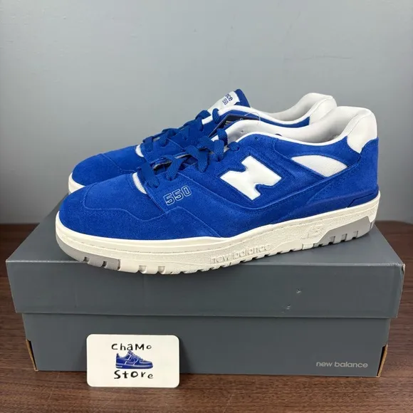 New Balance 550 Suede Pack Team Royal Blue Low Top Shoes Men’s Size