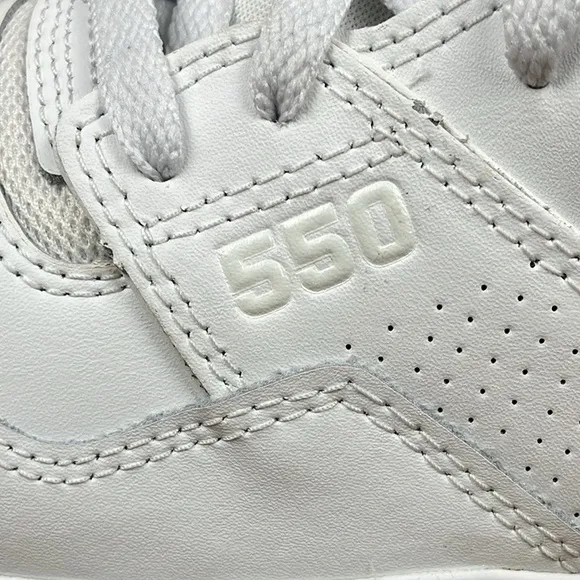 New Balance 550 Triple White BB550WWW Low Top Sneakers Ortholite NWT