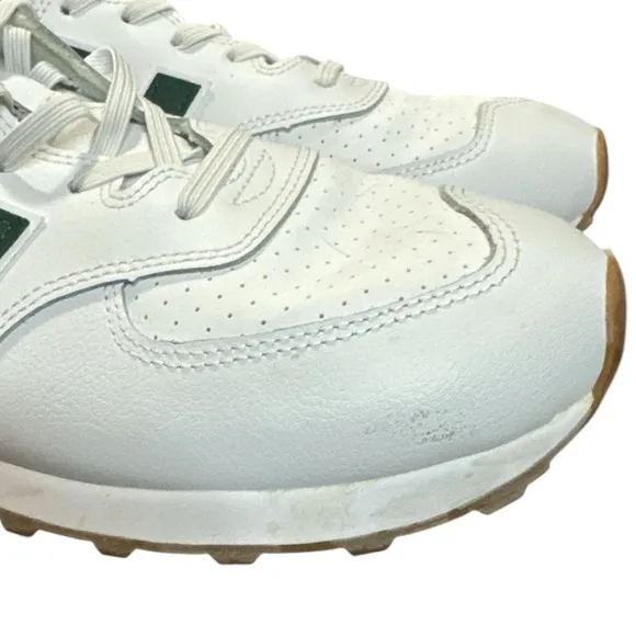 New Balance 574 Men's White and Green Sneakers
