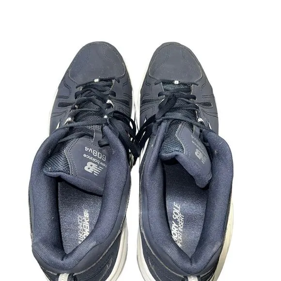 New Balance 608v4 Mens 18 Running Shoes Navy White MX608CV4 Low Top Lace Up