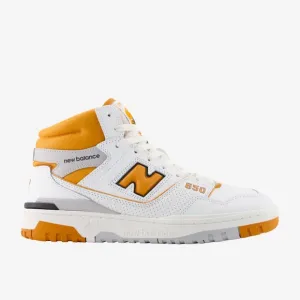 New Balance 650 Lifestyle High Top Sneaker White &amp; Orange Size 14 NEW