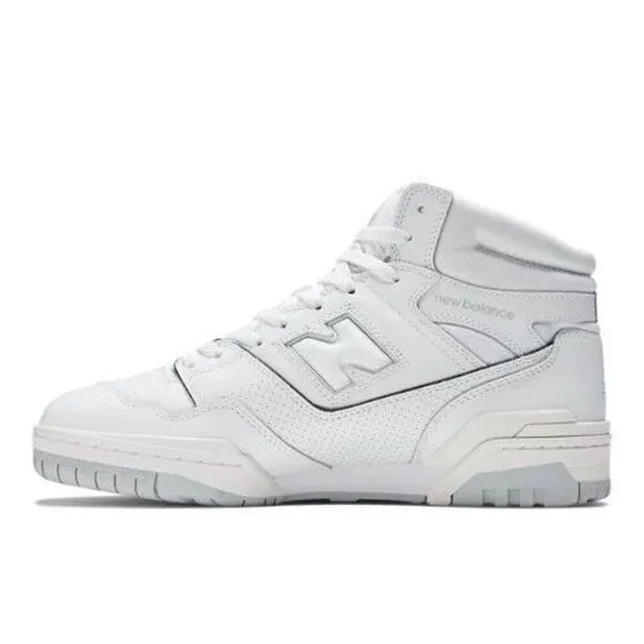 New Balance 650R White Gray Cream Leather Shoes Men's Size 9.5 High Top Sneaker