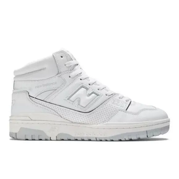 New Balance 650R White Gray Cream Leather Shoes Men's Size 9.5 High Top Sneaker