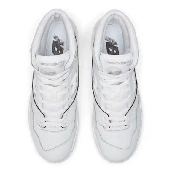 New Balance 650R White Gray Cream Leather Shoes Men's Size 9.5 High Top Sneaker