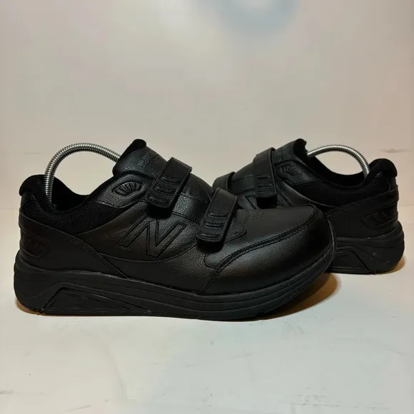 New Balance 928v3 Hook Loop Leather Sneakers Mens Size 11 4E Comfort Shoes Black